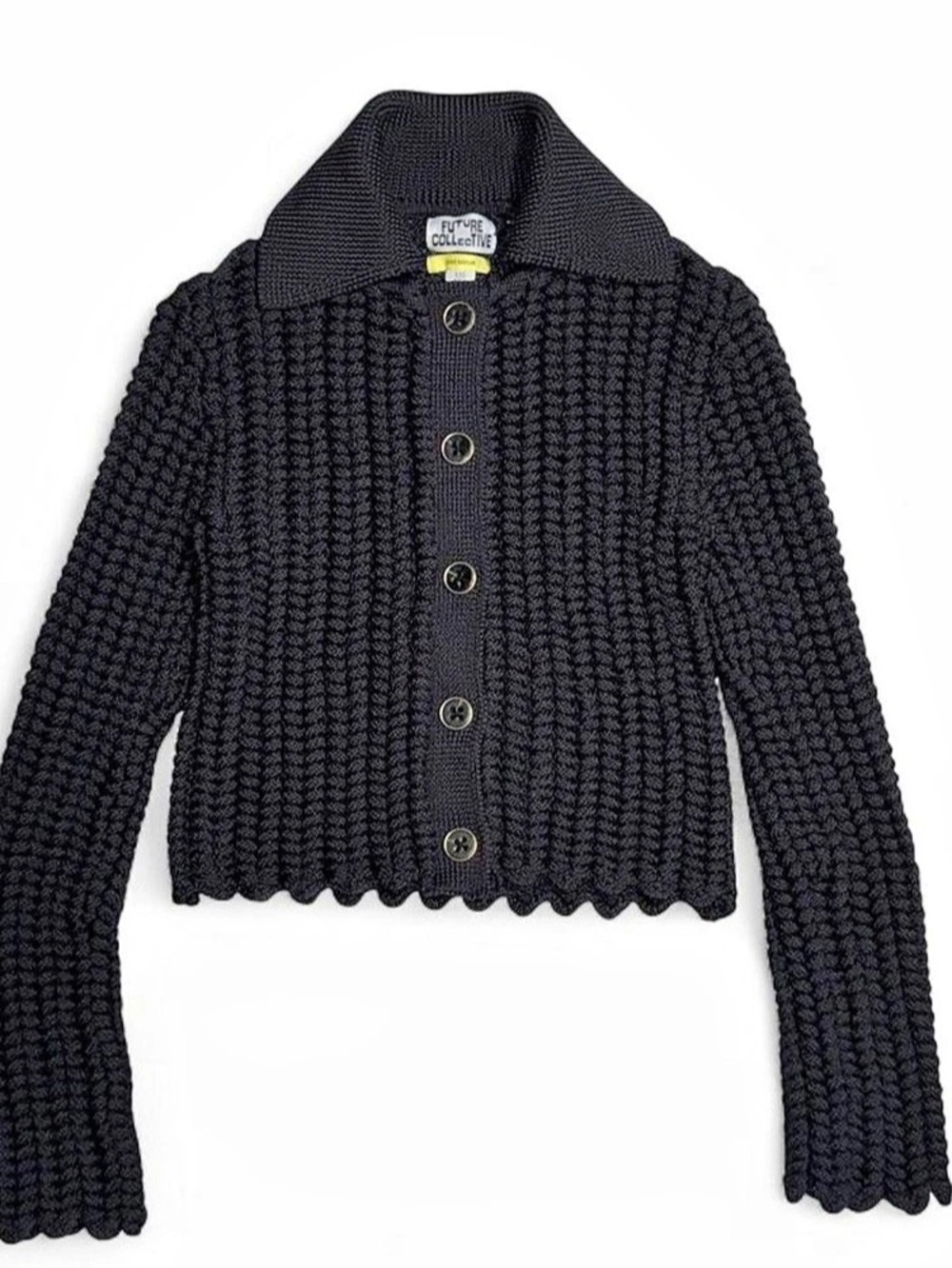 Future Collective x Jenee Naylor Chunky Texture Knit Co-ord Set Black